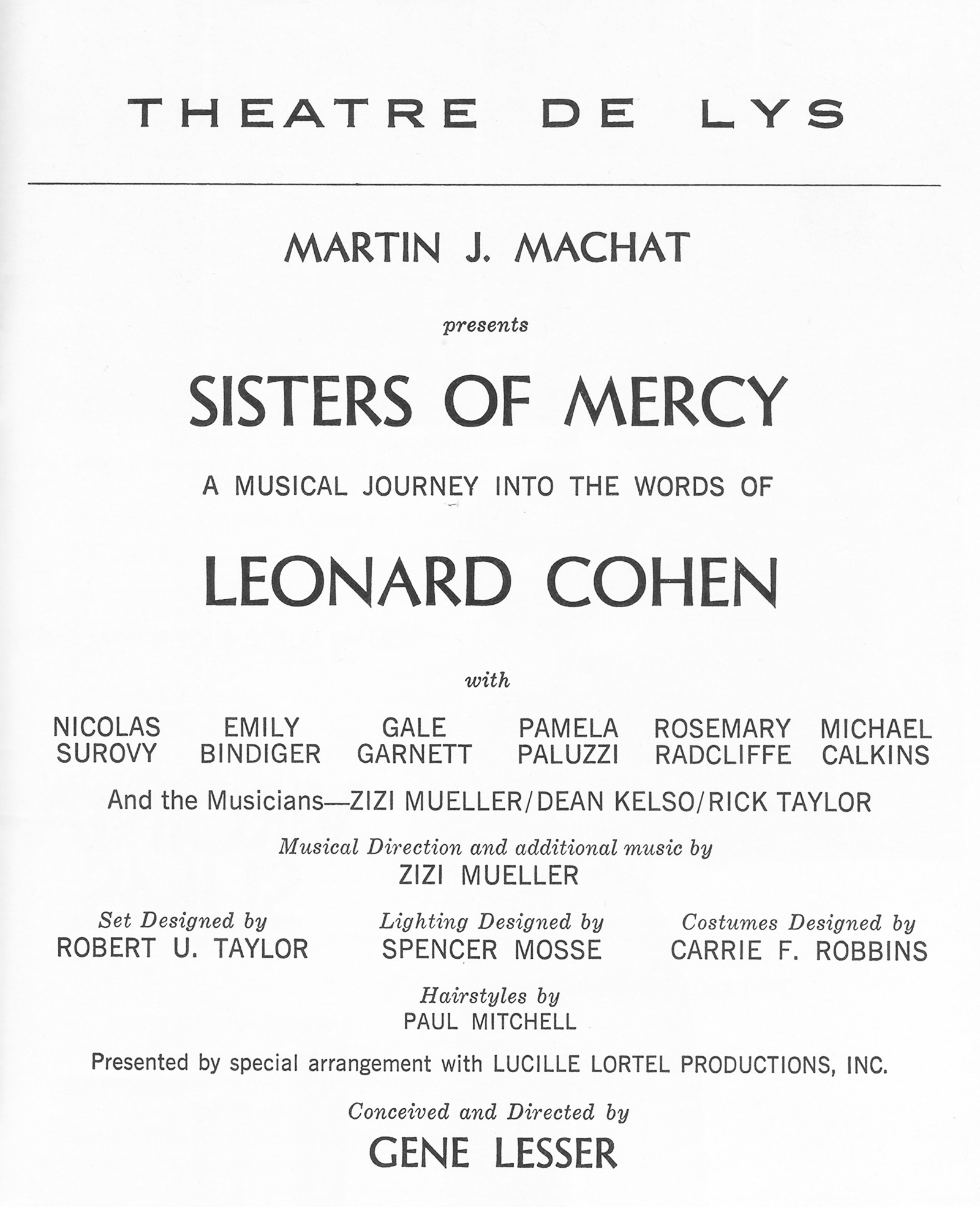 Sisters　Michael Cohen Sisters　Michael Cohen